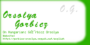 orsolya gorbicz business card