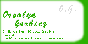 orsolya gorbicz business card